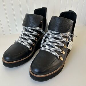 NWT Cole Haan Women’s Zerogrande Zero Grand Wedge Hiker Boots Black Size 8